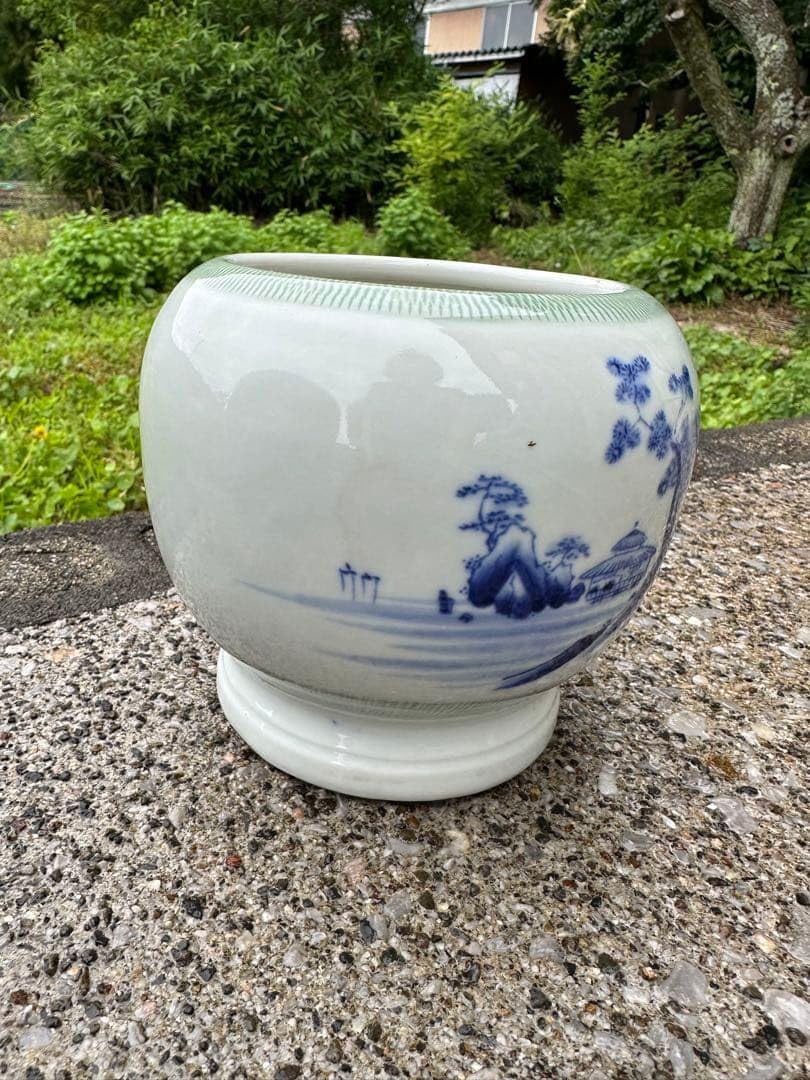 Amazon.co.jp: 染付 山水画 火鉢 陶磁器 : ホーム＆キッチン